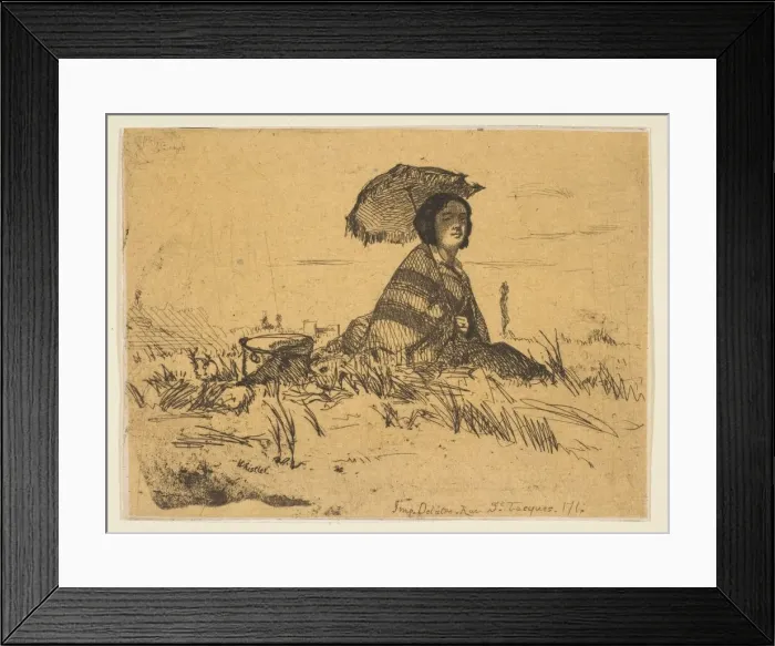 Framed Print : En plein soleil, 1858. Creator: James Abbott McNeill Whistler Framed Print : En plein soleil, 1858. Creator: James Abbott McNeill Whistler