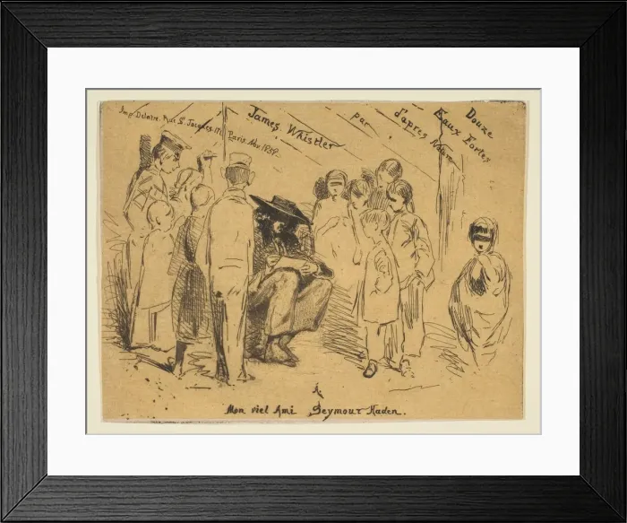 Framed Print : Title Page from the French Set'(Douze Eaux-Fortes d Apres Nature), 1858 Framed Print : Title Page from the French Set'(Douze Eaux-Fortes d Apres Nature), 1858