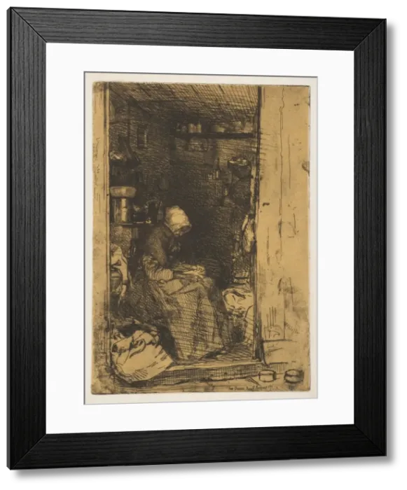 Framed Print : La Vielle aux Loques, 1858. Creator: James Abbott McNeill Whistler Framed Print : La Vielle aux Loques, 1858. Creator: James Abbott McNeill Whistler