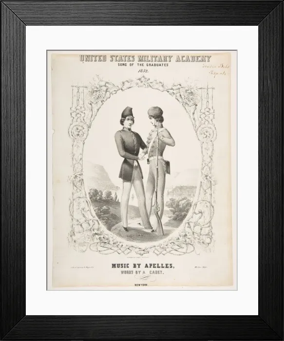 Framed Print : United States Military Academy: Song of the Graduates, 1852. Creator: Sarony & Co Framed Print : United States Military Academy: Song of the Graduates, 1852. Creator: Sarony & Co
