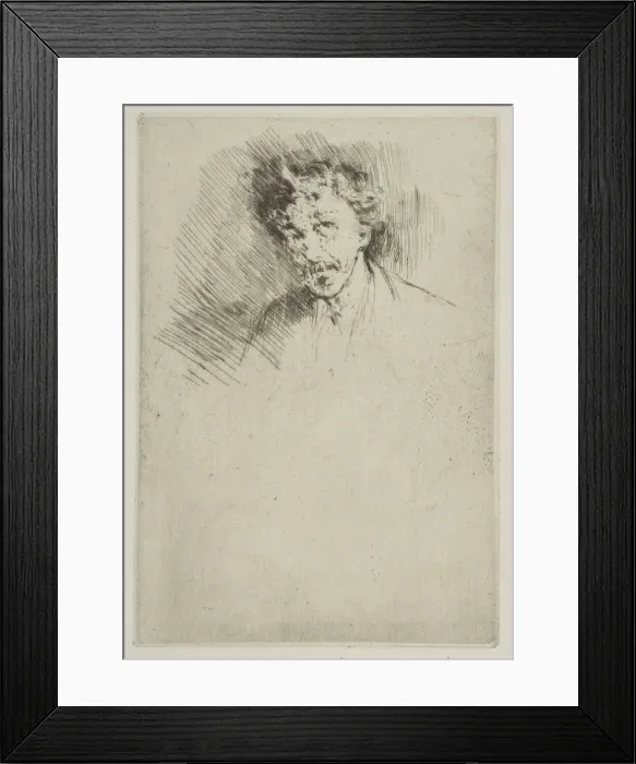 Framed Print : Whistler with the White Lock, 1879. Creator: James Abbott McNeill Whistler Framed Print : Whistler with the White Lock, 1879. Creator: James Abbott McNeill Whistler