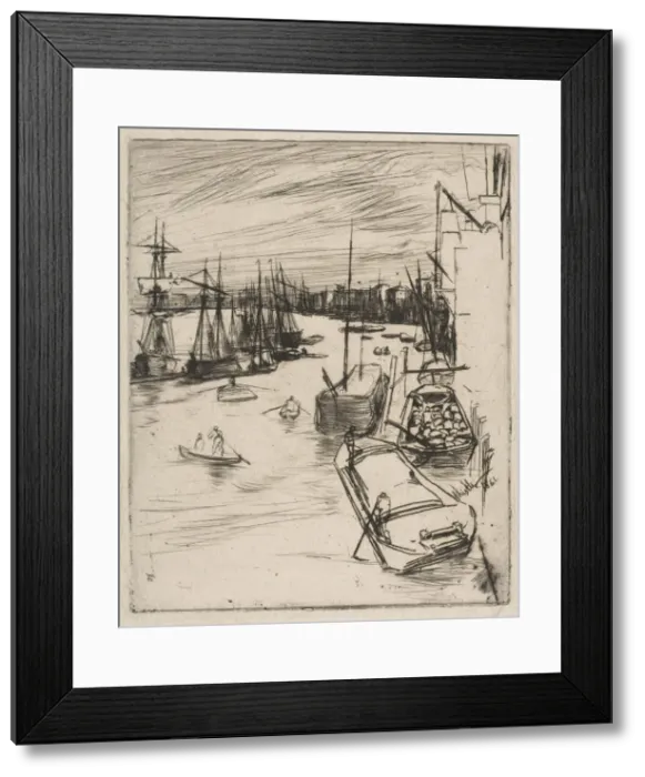 Framed Print : Little Wapping (The Little Rotherhithe), 1861. Creator: James Abbott McNeill Whistler Framed Print : Little Wapping (The Little Rotherhithe), 1861. Creator: James Abbott McNeill Whistler