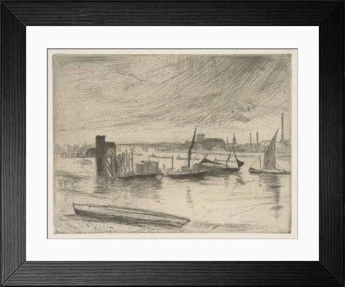 Framed Print : Early Morning, Battersea (Battersea Dawn) (Cadogan Pier), 1861 Framed Print : Early Morning, Battersea (Battersea Dawn) (Cadogan Pier), 1861
