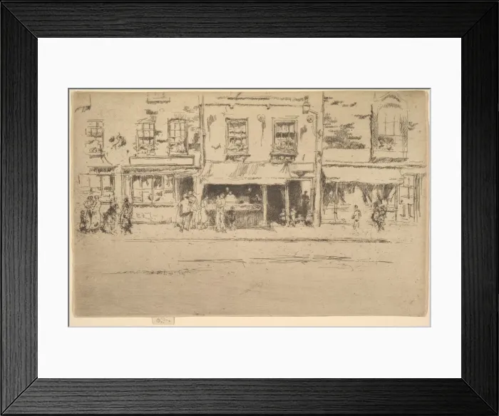 Framed Print : The Fish Shop, Busy Chelsea (Fish Shop, Chelsea), 1886-87 Framed Print : The Fish Shop, Busy Chelsea (Fish Shop, Chelsea), 1886-87