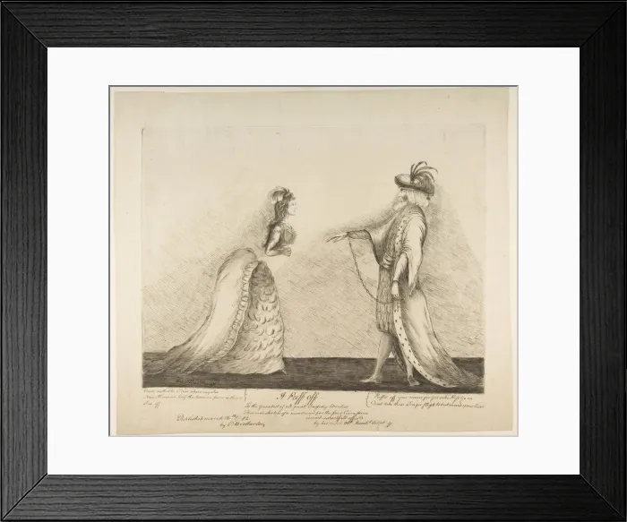 Framed Print : A Puff Off, ca. 1782. Creator: James Sayers Framed Print : A Puff Off, ca. 1782. Creator: James Sayers
