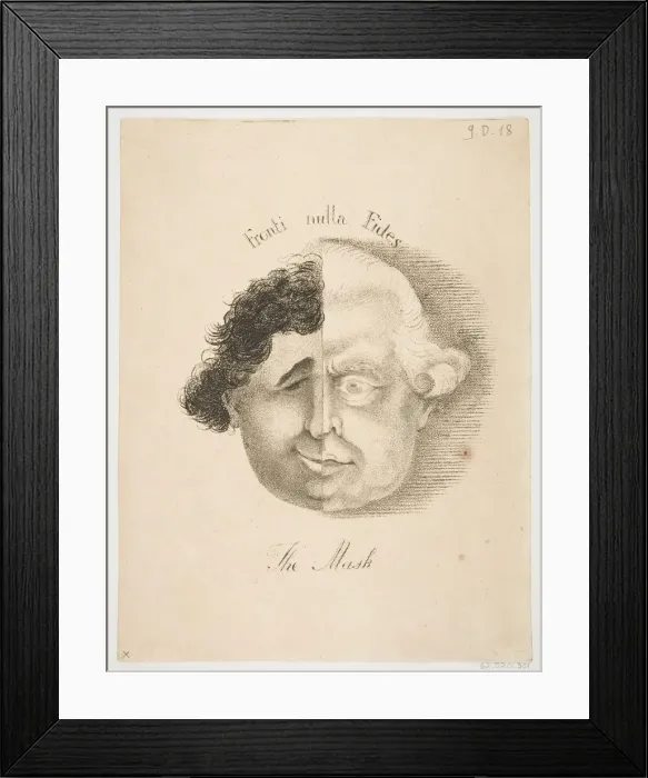 Framed Print : The Mask, May 21, 1783. Creator: James Sayers Framed Print : The Mask, May 21, 1783. Creator: James Sayers