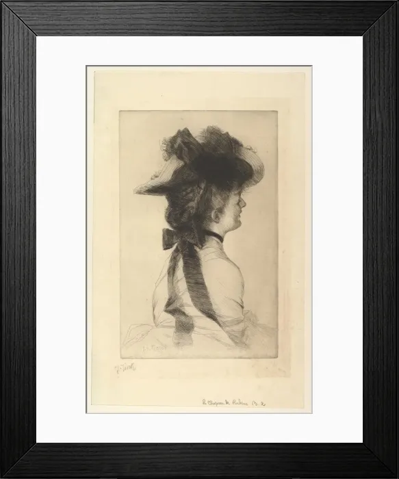 Framed Print : The Rubens Hat, 1875. Creator: James Tissot Framed Print : The Rubens Hat, 1875. Creator: James Tissot