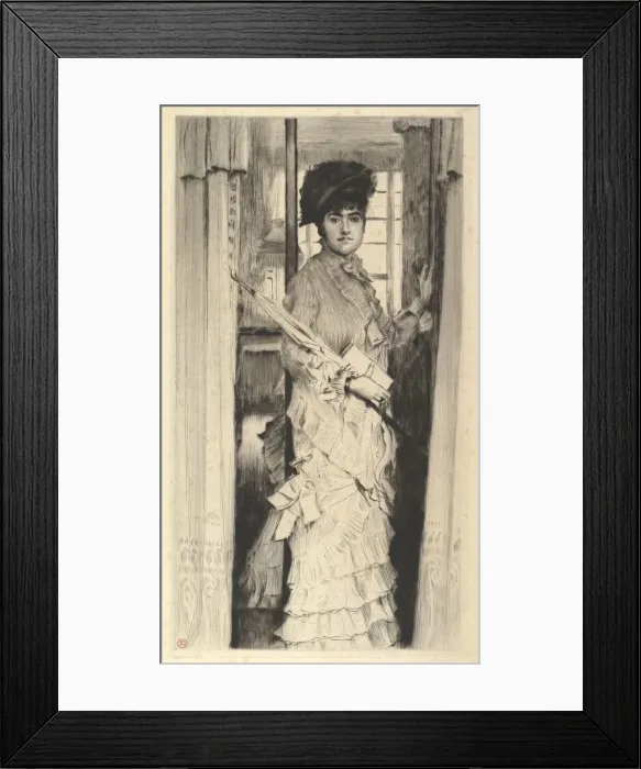 Framed Print : Portrait of Miss L... or A Door Must Be Either Open or Closed, 1876 Framed Print : Portrait of Miss L... or A Door Must Be Either Open or Closed, 1876