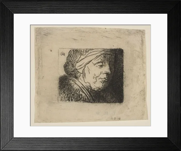 Framed Print : Head of an Old Woman, 1620-40. Creator: Jan Georg van Vliet Framed Print : Head of an Old Woman, 1620-40. Creator: Jan Georg van Vliet