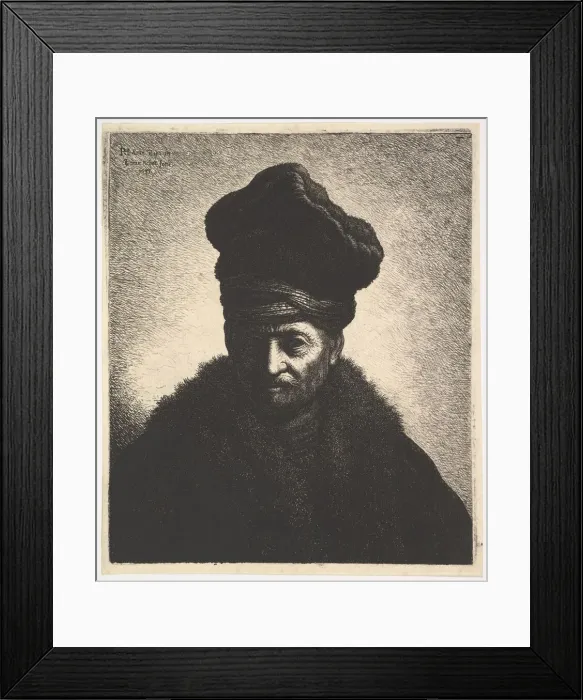Framed Print : Portrait of a Man, after Rembrandt, 1633. Creator: Jan Georg van Vliet Framed Print : Portrait of a Man, after Rembrandt, 1633. Creator: Jan Georg van Vliet