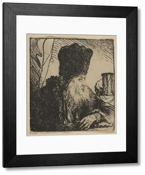 Framed Print : Philosopher with an Hourglass, 1620-74. Creator: Jan Lievens Framed Print : Philosopher with an Hourglass, 1620-74. Creator: Jan Lievens