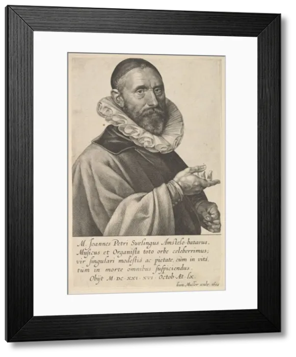 Framed Print : Portrait of Jan Pietersz Sweelinck, Organist & Musician in Amsterdam, 1624 Framed Print : Portrait of Jan Pietersz Sweelinck, Organist & Musician in Amsterdam, 1624