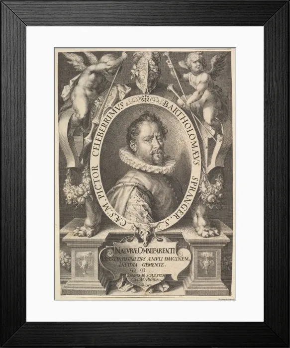 Framed Print : Portrait of Bartholomeus Spranger, ca. 1616. Creator: Jan Muller Framed Print : Portrait of Bartholomeus Spranger, ca. 1616. Creator: Jan Muller
