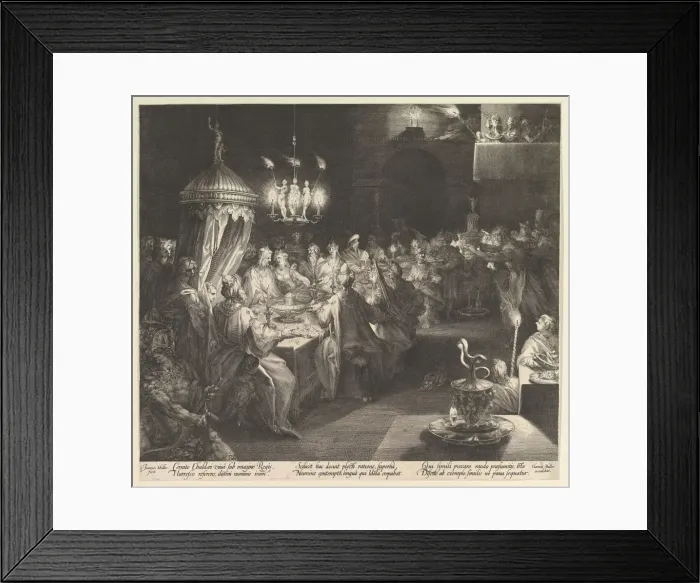 Framed Print : Balthazars Feast, ca. 1624. Creator: Jan Muller Framed Print : Balthazars Feast, ca. 1624. Creator: Jan Muller