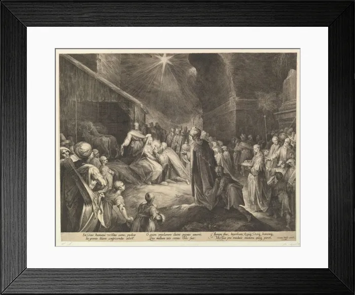 Framed Print : The Adoration of the Magi, ca. 1625. Creator: Jan Muller Framed Print : The Adoration of the Magi, ca. 1625. Creator: Jan Muller