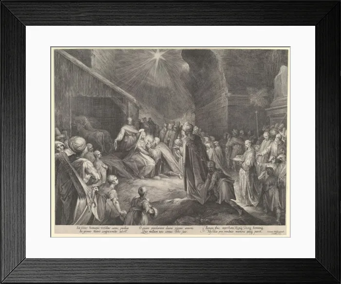 Framed Print : The Adoration of the Magi, ca. 1626. Creator: Jan Muller Framed Print : The Adoration of the Magi, ca. 1626. Creator: Jan Muller