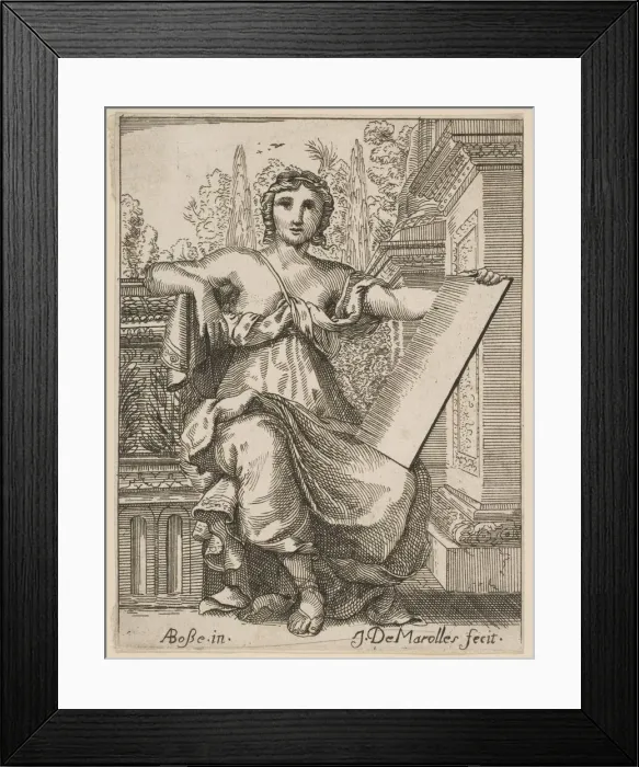 Framed Print : Seated Woman Holding a Tablet, late 17th, mid 18th century Framed Print : Seated Woman Holding a Tablet, late 17th, mid 18th century