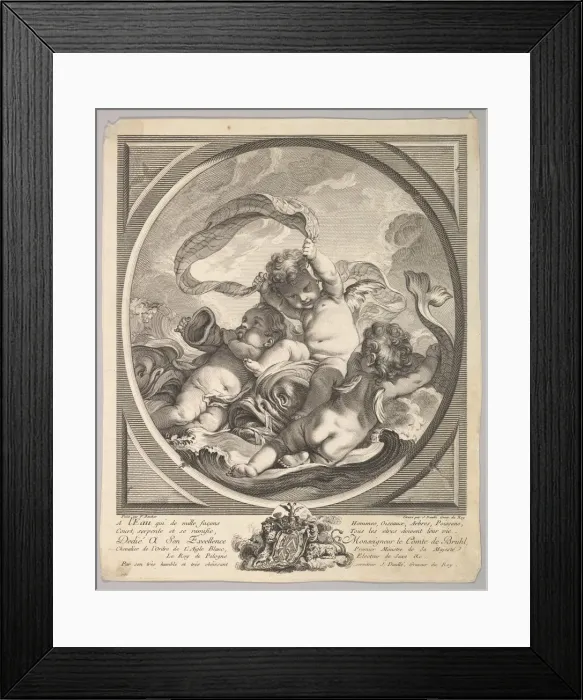 Framed Print : Water, ca. 1748. Creator: Jean Daullé Framed Print : Water, ca. 1748. Creator: Jean Daullé
