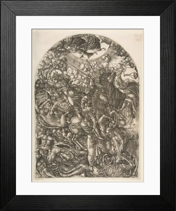 Framed Print : Saint John sees the Four Horsemen, from the Apocalyspe. n. d. Creator: Jean Duvet Framed Print : Saint John sees the Four Horsemen, from the Apocalyspe. n. d. Creator: Jean Duvet