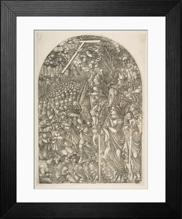 Framed Print : Four Angels holding back the Winds, from the Apocalypse. n. d. Creator: Jean Duvet Framed Print : Four Angels holding back the Winds, from the Apocalypse. n. d. Creator: Jean Duvet