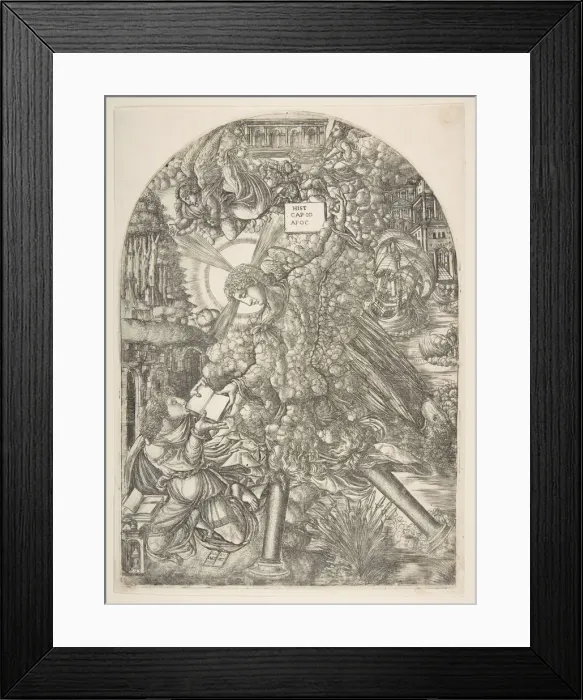 Framed Print : The Angel Gives Saint John the Book to Eat, from the Apocalypse. n. d. Creator: Jean Duvet Framed Print : The Angel Gives Saint John the Book to Eat, from the Apocalypse. n. d. Creator: Jean Duvet