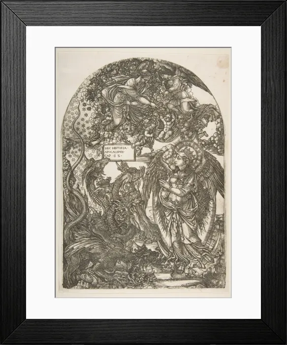 Framed Print : The Woman Clothed with the Sun, from the Apocalypse. n. d. Creator: Jean Duvet Framed Print : The Woman Clothed with the Sun, from the Apocalypse. n. d. Creator: Jean Duvet