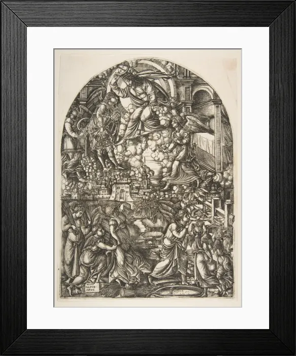 Framed Print : The Winepress of the Wrath of God, from the Apocalypse. n. d. Creator: Jean Duvet Framed Print : The Winepress of the Wrath of God, from the Apocalypse. n. d. Creator: Jean Duvet