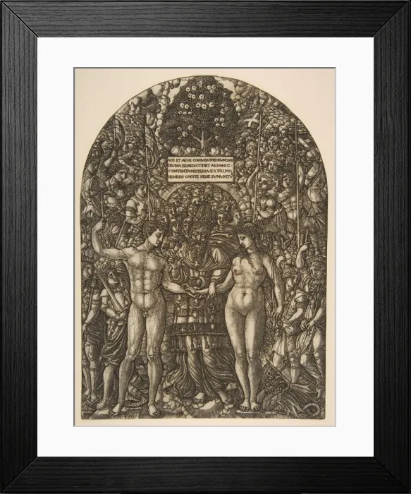 Framed Print : The Marriage of Adam and Eve. n. d. Creator: Jean Duvet Framed Print : The Marriage of Adam and Eve. n. d. Creator: Jean Duvet