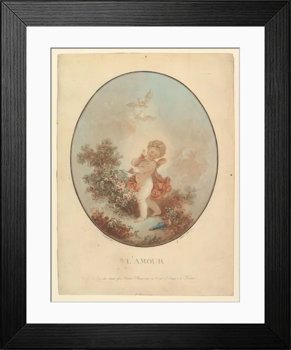 Framed Print : L Amour. n. d. Creator: Jean Francois Janinet