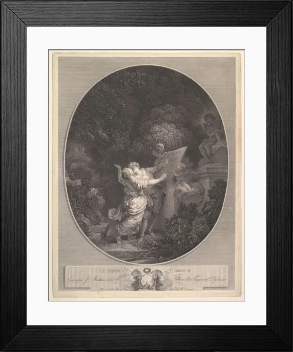 Framed Print : Le Serment d Amour. n. d. Creator: Jean Mathieu