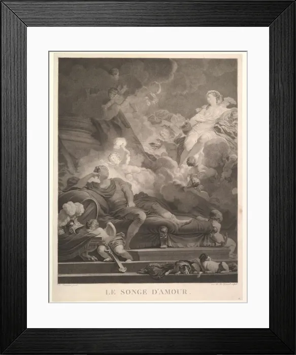 Framed Print : Le Songe d Amour. n. d. Creator: Nicolas-Francois Regnault Framed Print : Le Songe d Amour. n. d. Creator: Nicolas-Francois Regnault