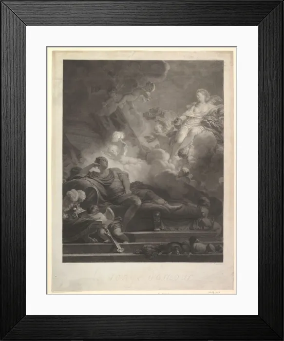 Framed Print : Le Songe d Amour. n. d. Creator: Nicolas-Francois Regnault Framed Print : Le Songe d Amour. n. d. Creator: Nicolas-Francois Regnault