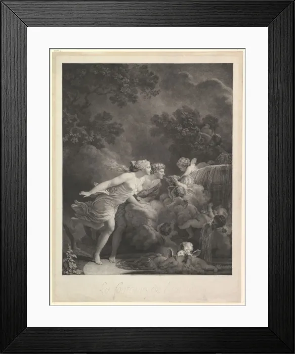 Framed Print : La Fontaine d Amour, 1785. Creator: Nicolas-Francois Regnault Framed Print : La Fontaine d Amour, 1785. Creator: Nicolas-Francois Regnault