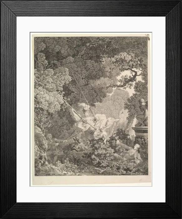 Framed Print : Les Hazards heureux de l Escarpolette. n. d. Creator: Nicolas de Launay Framed Print : Les Hazards heureux de l Escarpolette. n. d. Creator: Nicolas de Launay