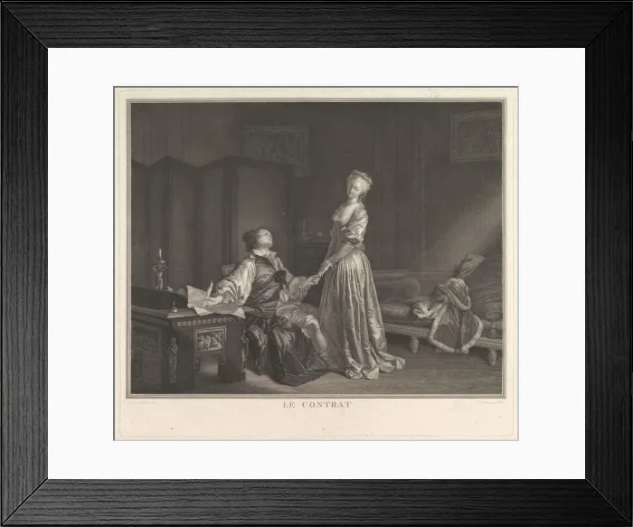 Framed Print : Le Contrat. n. d. Creator: Maurice Blot Framed Print : Le Contrat. n. d. Creator: Maurice Blot