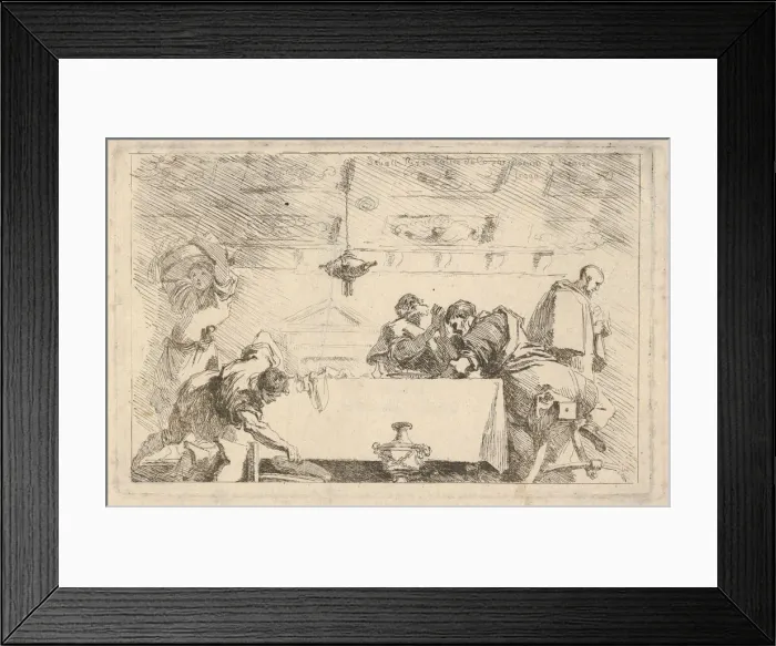 Framed Print : The Last Supper, ca. 1761-64. Creator: Jean-Honore Fragonard Framed Print : The Last Supper, ca. 1761-64. Creator: Jean-Honore Fragonard