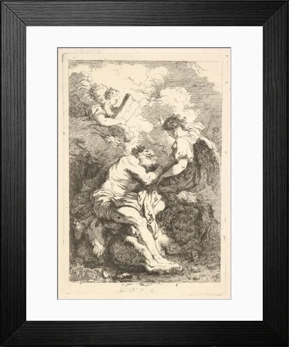 Framed Print : The Vision of Saint Jerome, ca. 1761-65. Creator: Jean-Honore Fragonard Framed Print : The Vision of Saint Jerome, ca. 1761-65. Creator: Jean-Honore Fragonard
