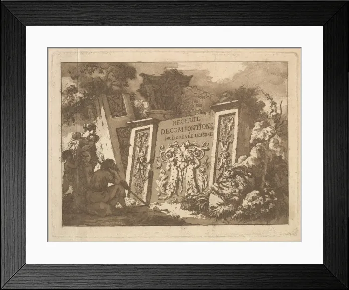 Framed Print : Frontispiece, from Recueil de Compositions par Lagrené Framed Print : Frontispiece, from Recueil de Compositions par Lagrené