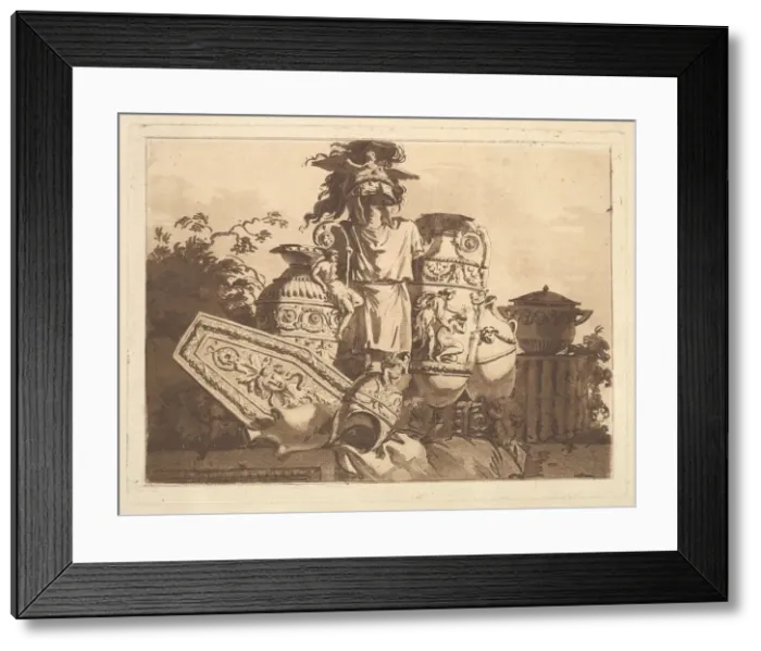 Framed Print : Composition with antiquities, from Recueil de Compositions par Lagrené Framed Print : Composition with antiquities, from Recueil de Compositions par Lagrené