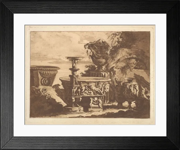 Framed Print : Composition with the Medici Vase, from Recueil de Compositions par Lagrené Framed Print : Composition with the Medici Vase, from Recueil de Compositions par Lagrené