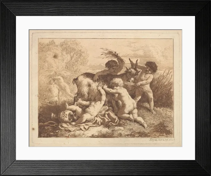 Framed Print : Les petits moissonneurs et la chevre (The Young Harvesters and the Goat) Framed Print : Les petits moissonneurs et la chevre (The Young Harvesters and the Goat)