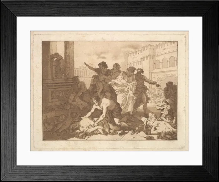 Framed Print : La Peste chez les Philistins (Plague Among the Philistines), in an album containing R Framed Print : La Peste chez les Philistins (Plague Among the Philistines), in an album containing R