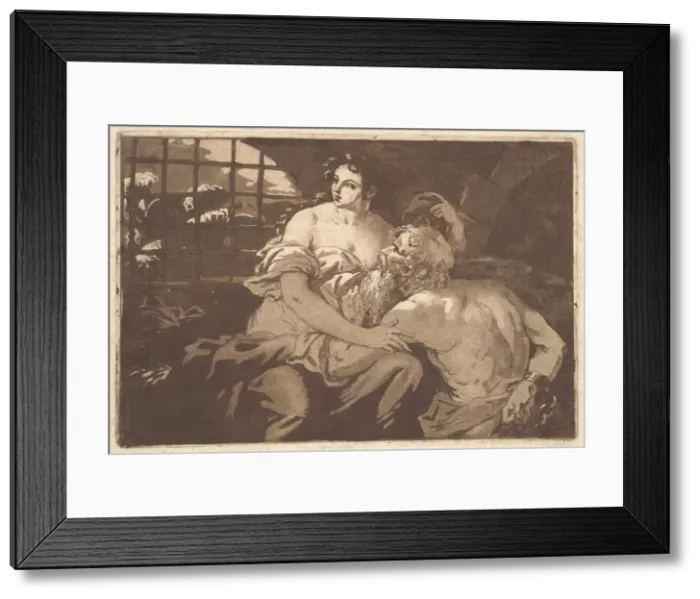 Framed Print : La chariteromain (Roman Charity), in an album containing Recueil de Compositions Framed Print : La chariteromain (Roman Charity), in an album containing Recueil de Compositions