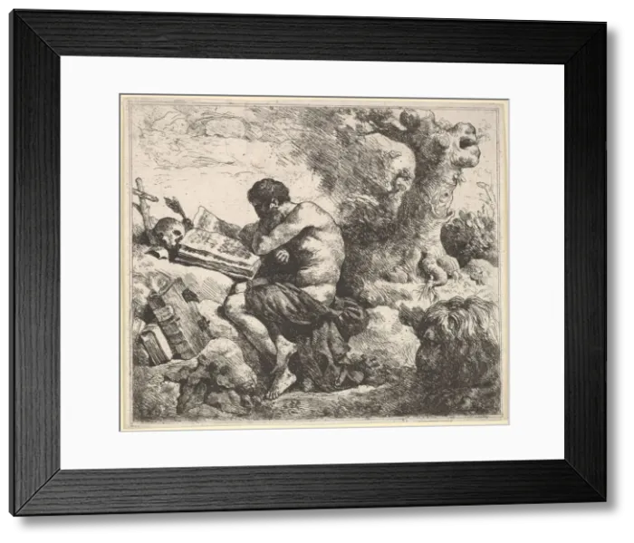 Framed Print : St. Jerome in a Landscape, 1762-63. Creator: Jean Jacques Lagrenee Framed Print : St. Jerome in a Landscape, 1762-63. Creator: Jean Jacques Lagrenee