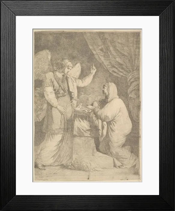 Framed Print : The Annunciation, 1762-63. Creator: Jean Jacques Lagrenee Framed Print : The Annunciation, 1762-63. Creator: Jean Jacques Lagrenee