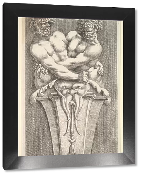 Design for a Term with Two Bacchic Figures, from: Curieuses recherches de plusieurs beaus