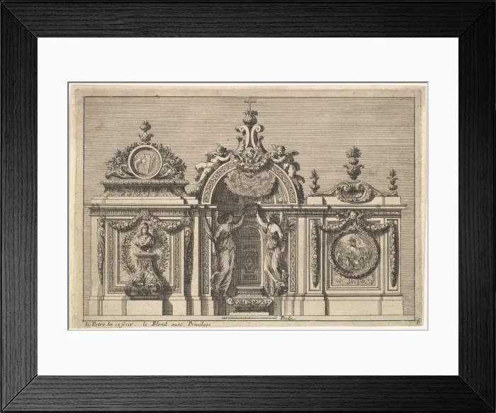 Framed Print : Design for a Tabernacle with Two Variants, from: Tabernacles al italienne, ca Framed Print : Design for a Tabernacle with Two Variants, from: Tabernacles al italienne, ca