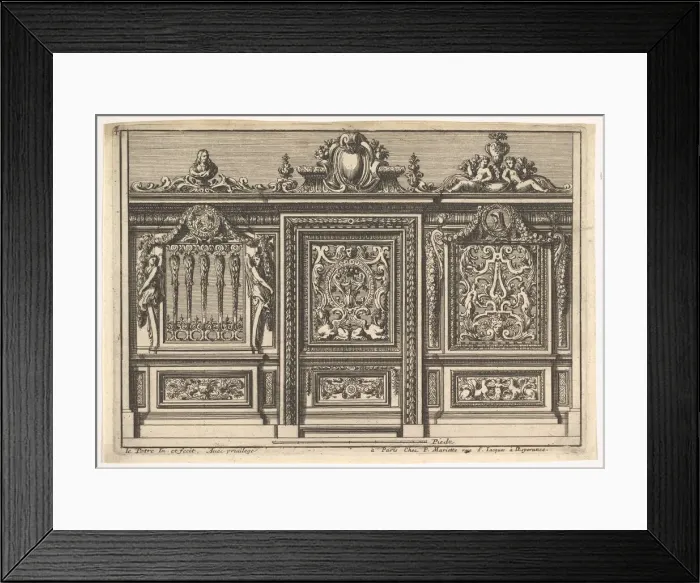 Framed Print : Design for a Choir Screen with Two Variants, from: Clotures de chapelles Framed Print : Design for a Choir Screen with Two Variants, from: Clotures de chapelles