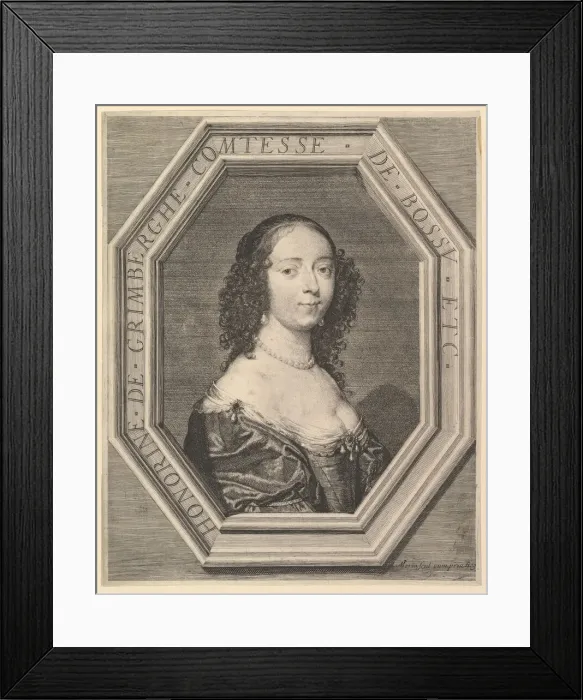 Framed Print : Honorine de Grimberghe, comtesse du Bossu. Creator: Jean Morin Framed Print : Honorine de Grimberghe, comtesse du Bossu. Creator: Jean Morin