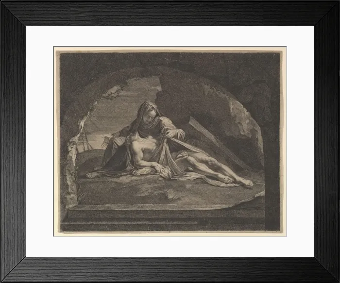 Framed Print : La Vierge au sepulcre. Creator: Jean Morin Framed Print : La Vierge au sepulcre. Creator: Jean Morin